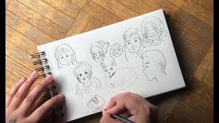 20 Minute Drawing Doodling ASMR Spontaneous Pencil and Erasing [upl. by Pentheam]