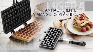 ¿Cómo hacer waffles caseros Waflera manual Universal [upl. by Syman855]