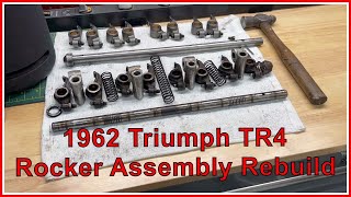 1962 Triumph TR4 Rocker Assembly Rebuild [upl. by Etnauj]