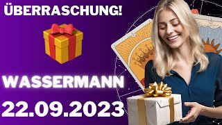 WASSERMANN ♒️🎁 EINE ÜBERRASCHUNG FÜR DICH 🥰 Horoskop  22September 2023 wassermann tarot [upl. by Naihtniroc]