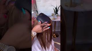 Slicking Natural Hair Use Gel  Quick Weave Layers Bob Haircut [upl. by Refanej]