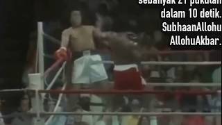 Muhammad Ali menghindar dari pukulan sebanyak 21 pukulan dalam 10 detik SubhaanAllohu AllohuAkbar [upl. by Reizarf]