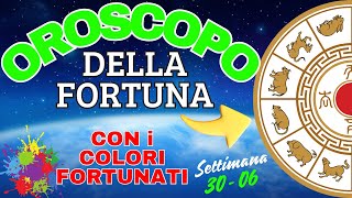 OROSCOPO della FORTUNA CINESE  5 Segni più FORTUNATI con i COLORI della FORTUNA  30 Set  6 Ott [upl. by Nyrehtak]