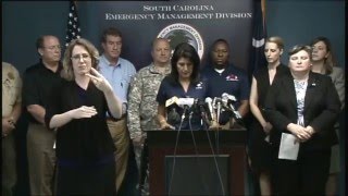 SC Floods Governors Press Conference 100815 [upl. by Taveda]