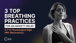 3 Breathing Techniques For Anxiety  4 7 8 Breathing Physiological Sigh Resonance Breathing HRV [upl. by Taite]