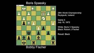 Bobby Fischer vs Boris Spassky Game 3 28th WCC Reykjavik Iceland 1972 [upl. by Jacquet]