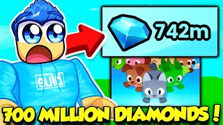 I TRANSFERRED ALL MY HUGE PETS TO PET SIMULATOR 99 AND MADE 742000000 DIAMONDS [upl. by Hanselka595]