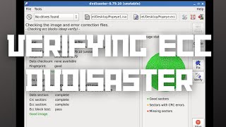 Verify Error Correction Code ECC In Dvdisaster [upl. by Nagiam]