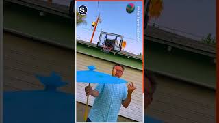 Juggler Combines Donut Parasol and Volleyball in Amazing Routine [upl. by Panchito519]