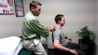 Dr John Mishock demonstrates Active Release amp Fascial Manipulation to treat Shoulder Pain [upl. by Ibbob]