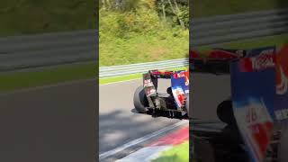 Sebastian Vettel Nordschleife Red Bull F1 RB7 flat out Fuchsröhre redbull [upl. by Adikam]