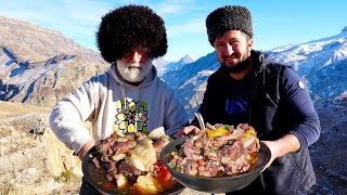 Dinner In DAGESTAN Mountains Caucasian Mountains Village Life [upl. by Adnalra]