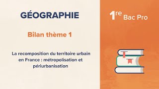 La recomposition du territoire urbain en France  métropolisation et périurbanisation Géo 1re Pro [upl. by Richela]