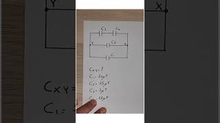 Capacità Totale di Quattro Condensatori in Serie e Parallelo shorts [upl. by Dasha]