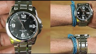 Casio Standard MTP1314D1AV STAINLESS STEEL  UNBOXING [upl. by Kursh]