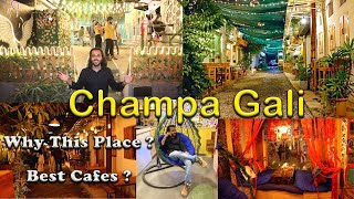 Champa Gali Saket Delhi  Places to Visit in Delhi  Best Cafe in Delhi  Champa gali after lockdown [upl. by Sivrep]