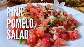 Sweet Pomelo Salad Recipe  Outdoor Cooking [upl. by Nosraep]