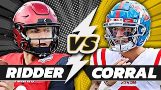 Desmond Ridder vs Matt Corral Highlights  2022 NFL Draft [upl. by Ettessil]