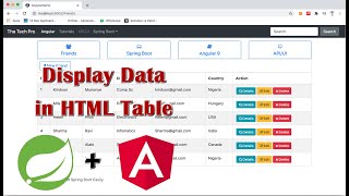 How to Display List of GET Response data in HTML Table With Angular [upl. by Hpeosj]