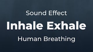 Inhale Exhale Human Breathing Sound Effect  SFX Free for NonProfit Projects [upl. by Eilrahs]