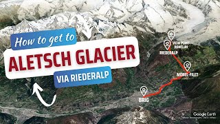 How to get to Aletsch Glacier View Point Hohfluh via Riederalp West [upl. by Eat]