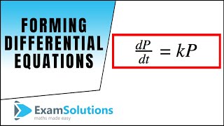 Forming Differential Equations Direct Proportion  ExamSolutions [upl. by Siuluj563]