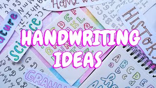 DIFFERENT HANDWRITING STYLES for SCHOOL PROJECTS 🌜 CUTE WAYS TO WRITE LETTERS and TITLES [upl. by Rickey]