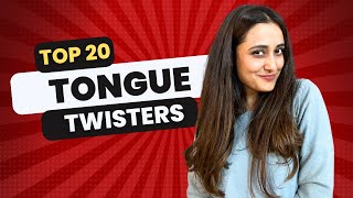 20 Tongue Twisters  Easy to Difficult English Tongue Twisters You Should Try [upl. by Aicileb202]