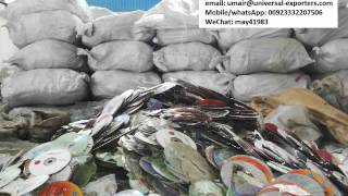 polycarbonate cds dvds metalised disc scrap [upl. by Nyladgam]