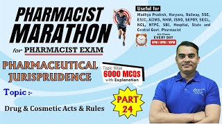 PHARMACIST EXAM MARATHON CLASS 24  Jurisprudence 1051 1100 Drug amp Cosmetic Act amp Rules gdc 🙌✍️ [upl. by Sayles116]