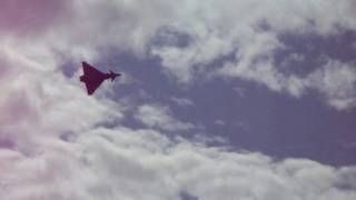 Eurofighter Typhoon doing stunts over Largs In HD [upl. by Ycnan]