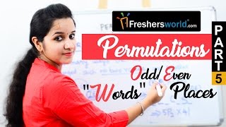 Aptitude Made Easy  Permutations Part 5 – Words Letters in Odd and Even places Math tricks [upl. by Julie]