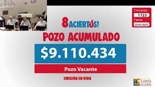 Sorteo de Quiniela POCEADA CORDOBESA N° 1723 25012023 [upl. by Yar]