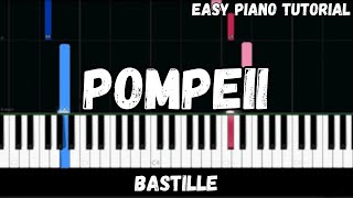 Bastille  Pompeii Easy Piano Tutorial [upl. by Nylecaj926]