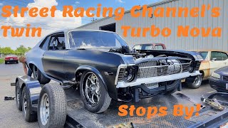 Street Racing Channels Twin Turbo Nova stops by Initial Alignment and inspection for No Prep Kings [upl. by Garrot]