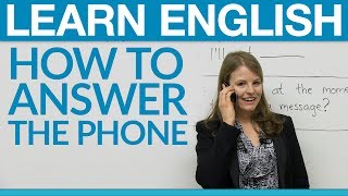 Speaking English  How to answer the phone [upl. by Innus]