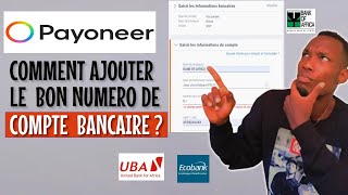 Comment ajouter un compte bancaire à payoneer 24 caractères pour le numéro de compte bancaire [upl. by Eireva150]