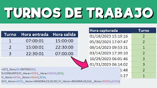 Cómo Calcular TURNOS DE TRABAJO con HORARIOS DE MEDIANOCHE en Excel [upl. by Norse]