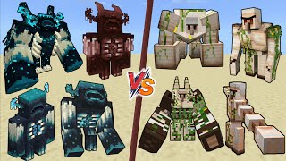 ALL WARDENS vs ALL IRON GOLEMS in Minecraft  All Mutant Wadens vs Mutant Iron Golems [upl. by Enelrahs62]