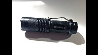 SOLARAY MINIPRO 1 300 Lumens Tactical LED Flashlight Unboxing amp Review [upl. by Casilde]