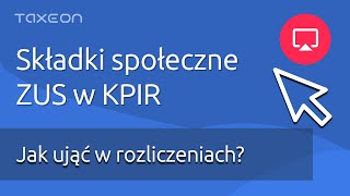 Składki ZUS społeczne  księgowanie w KPIR [upl. by Nortad]