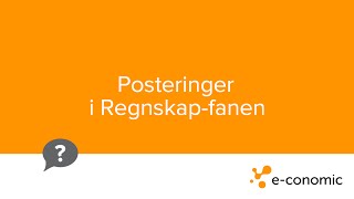 Regnskapfanen Posteringer [upl. by Rhianon]