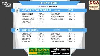 Selby CC Under 13 v Knottingley Town CC Under 13 [upl. by Nykal402]