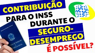 VEJA COMO FAZER CONTRIBUIÇÃO PARA O INSS ENQUANTO RECEBE O SEGURODESEMPREGO [upl. by Hall]