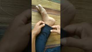 tutorial for shortening trousers by hand sewing party 2 videoshorts [upl. by Zeret]