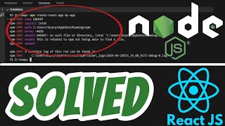 npm ERR enoent  no such file or directory lstat C\Users\AppData\Roaming\npm SOLVED React JS [upl. by Kirch]