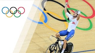 Italys Viviani wins gold in Mens Omnium Track Cycling Race [upl. by Blaire]