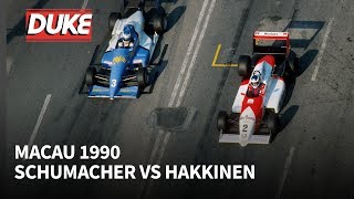 Schumacher vs Hakkinen  1990 Macau Formula 3 Race [upl. by Aznola]