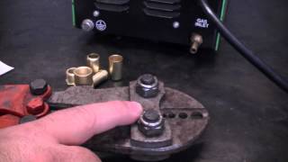 Converting gas inlet for a Mig Tig welder to a standard US 58 CGA fitting  Everlast Welding [upl. by Anilah584]