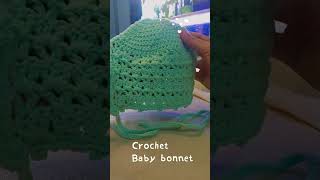 How To Crochet A Simple Baby Bonnet 06 months  ENG CC [upl. by Eslek]